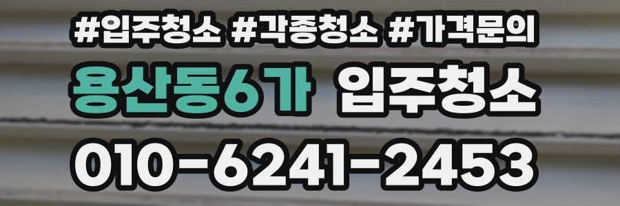 용산동6가 이사청소