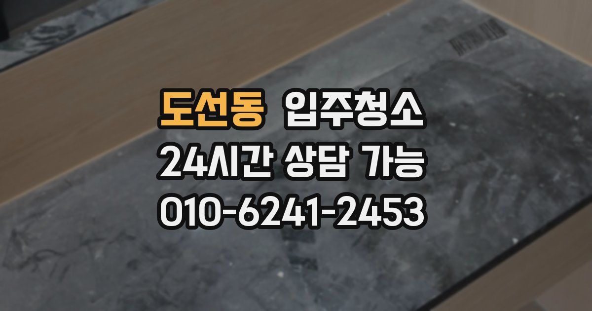 도선동 입주청소