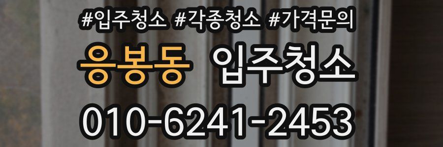 응봉동 이사청소