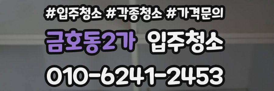 금호동2가 이사청소