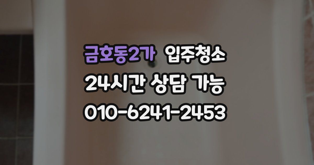 금호동2가 입주청소