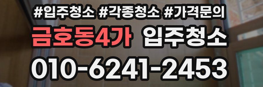 금호동4가 이사청소