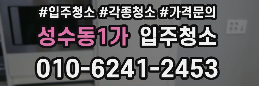 성수동1가 이사청소