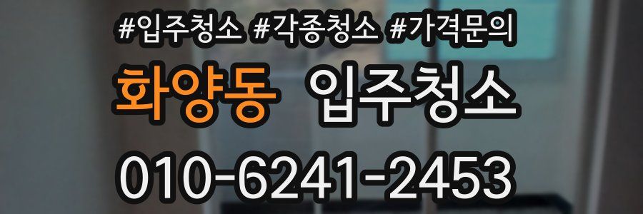 화양동 이사청소