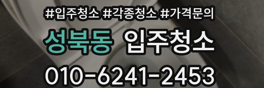 성북동 이사청소