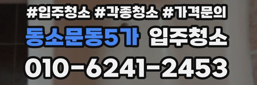 동소문동5가 이사청소
