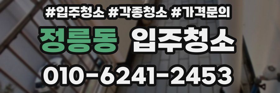 정릉동 이사청소