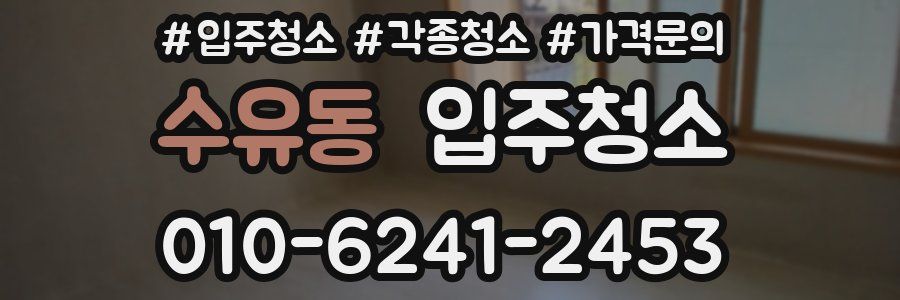 수유동 이사청소
