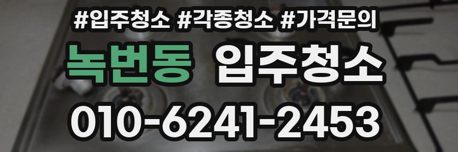 녹번동 이사청소