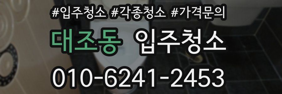 대조동 이사청소