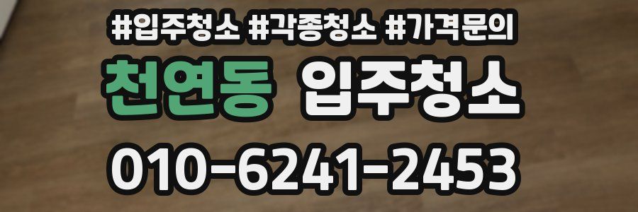 천연동 이사청소