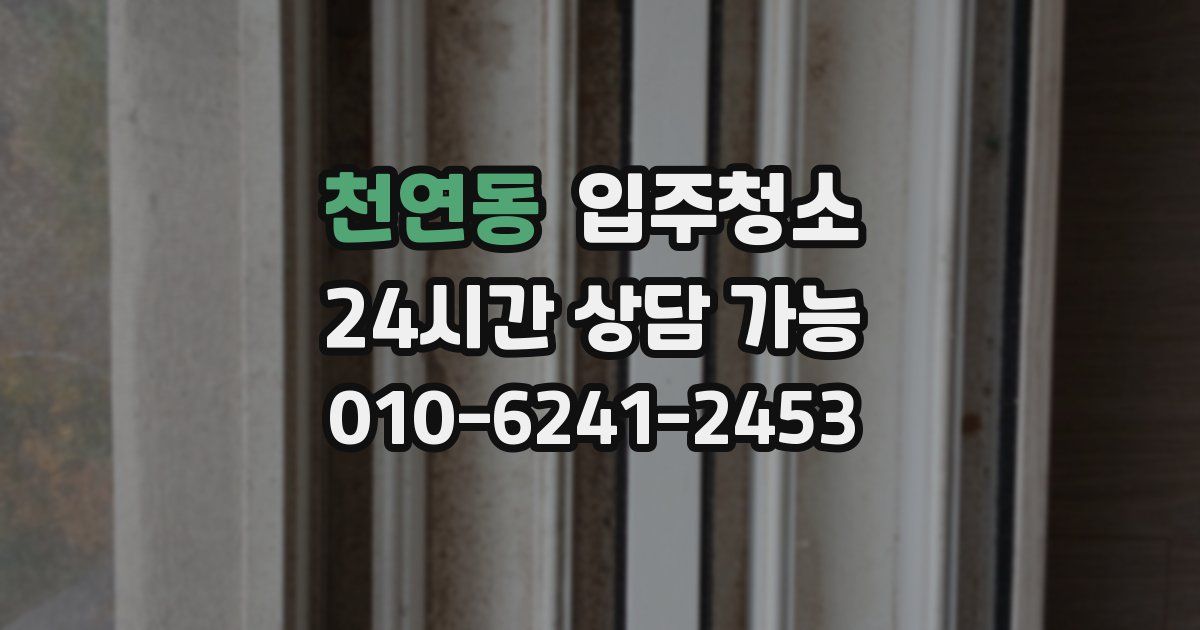 천연동 입주청소