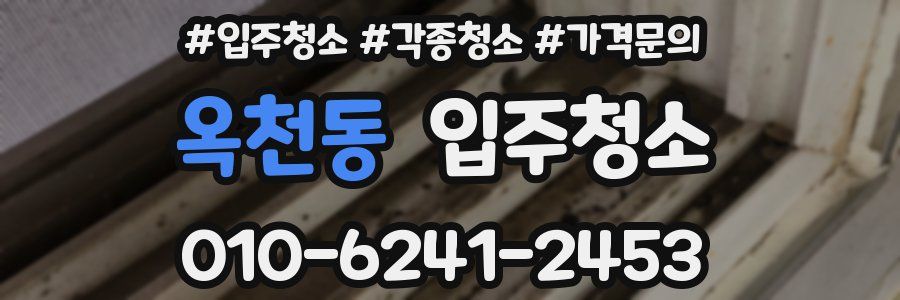 옥천동 이사청소