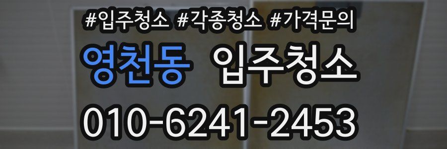 영천동 이사청소