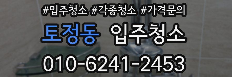 토정동 이사청소
