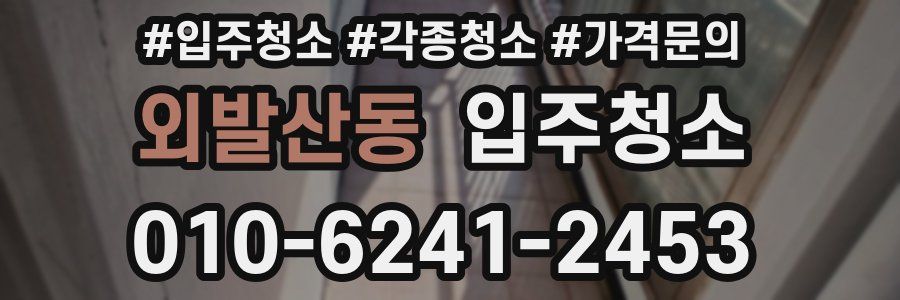 외발산동 이사청소