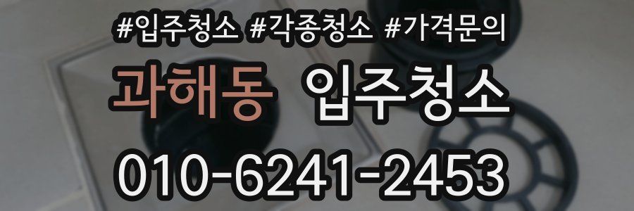 과해동 이사청소