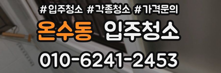 온수동 이사청소