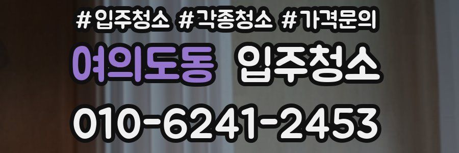 여의도동 이사청소