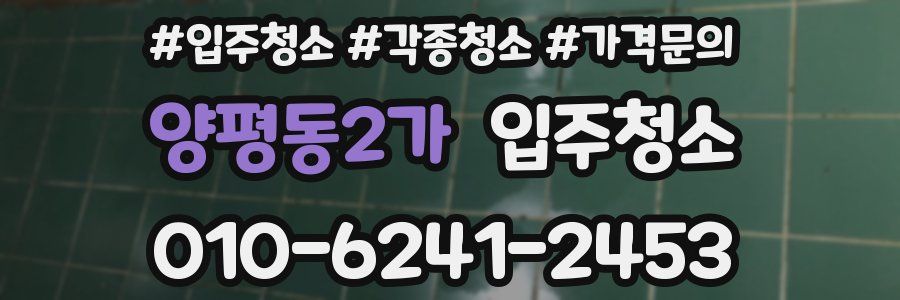 양평동2가 이사청소