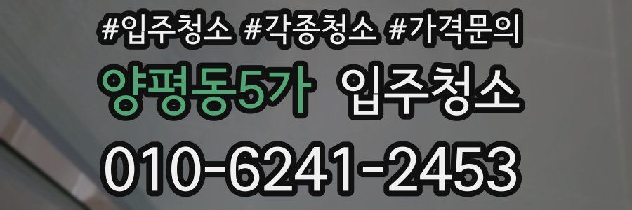 양평동5가 이사청소