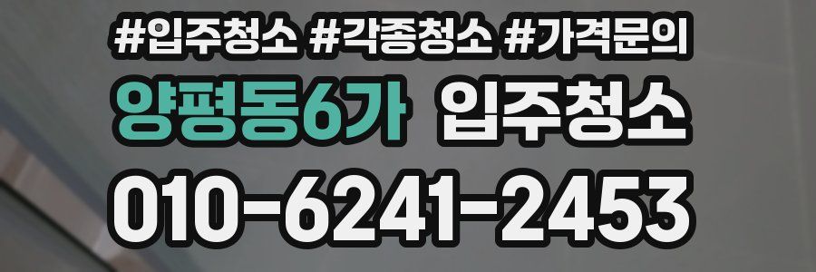 양평동6가 이사청소