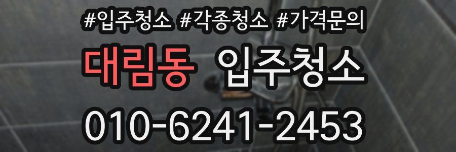 대림동 이사청소