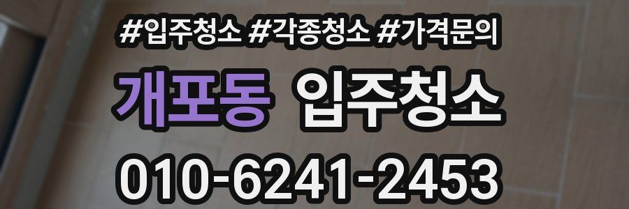 개포동 이사청소