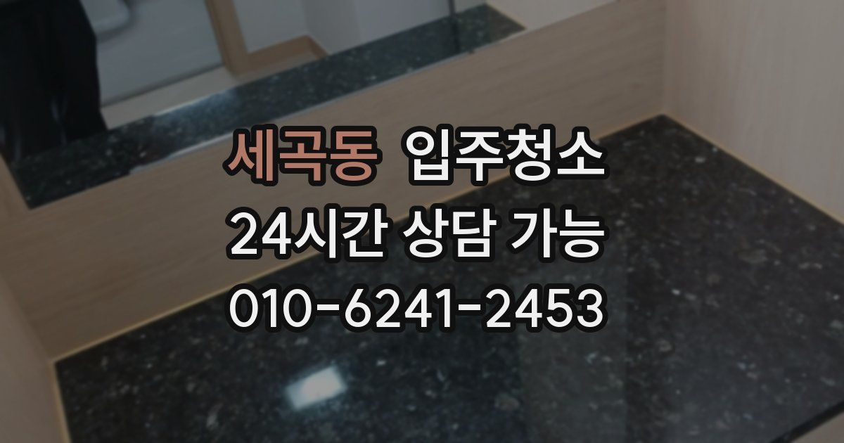 세곡동 입주청소