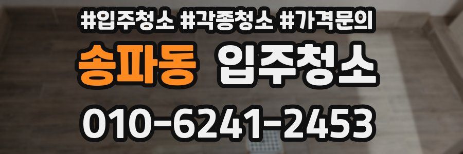 송파동 이사청소