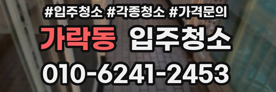 가락동 이사청소