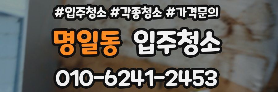 명일동 이사청소