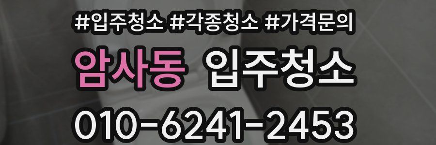 암사동 이사청소