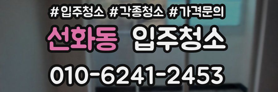 선화동 이사청소