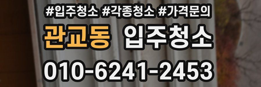 관교동 이사청소