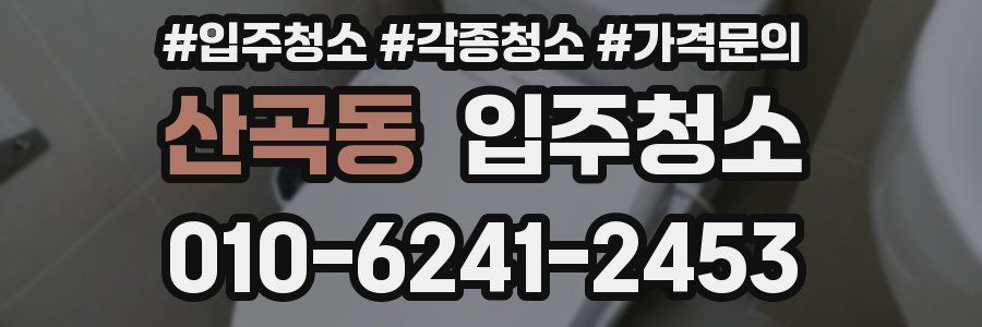 산곡동 이사청소