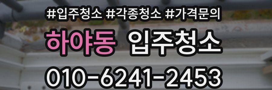 하야동 이사청소