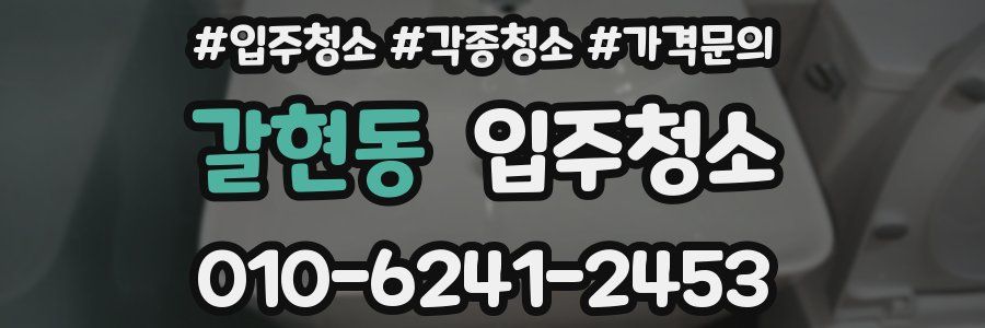 갈현동 이사청소