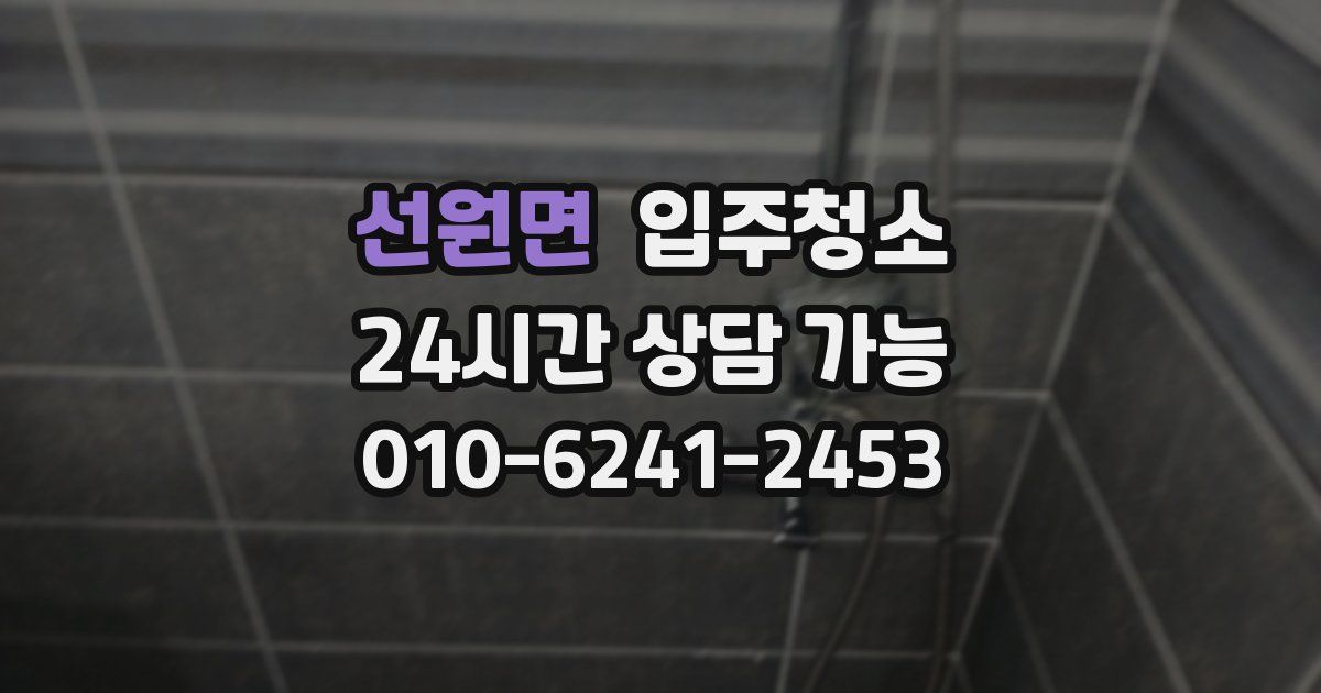 선원면 입주청소