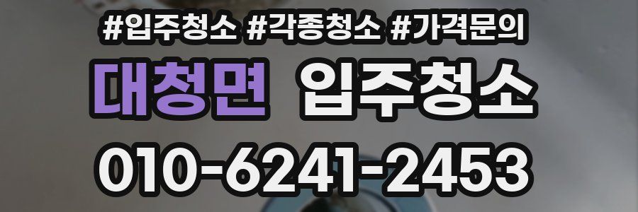 대청면 이사청소