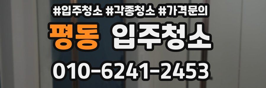 평동 이사청소