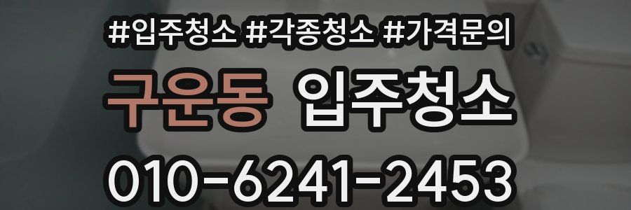 구운동 이사청소