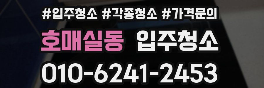 호매실동 이사청소