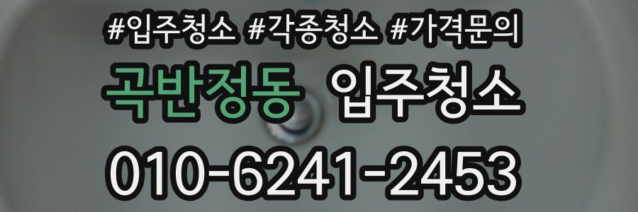 곡반정동 이사청소