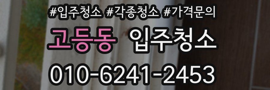 고등동 이사청소