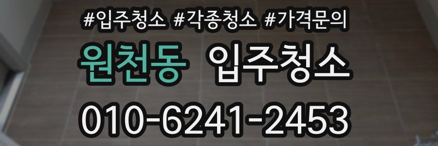 원천동 이사청소