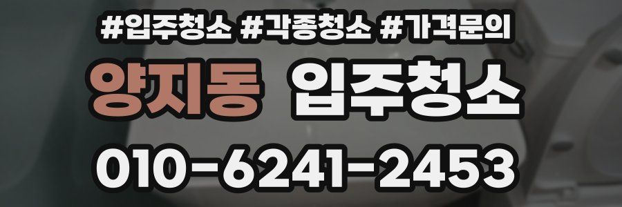 양지동 이사청소