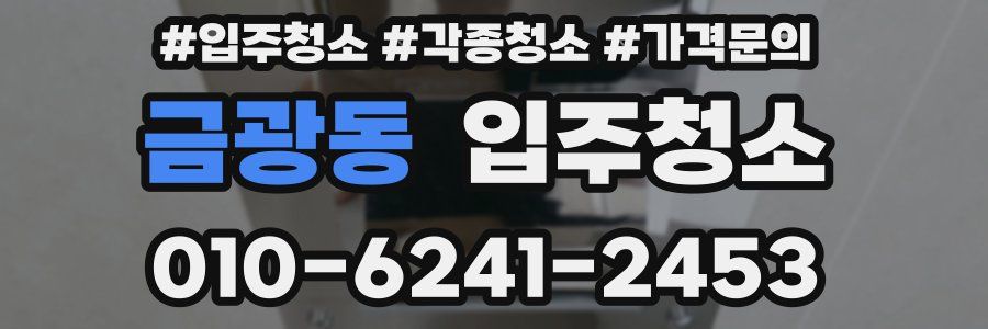 금광동 이사청소