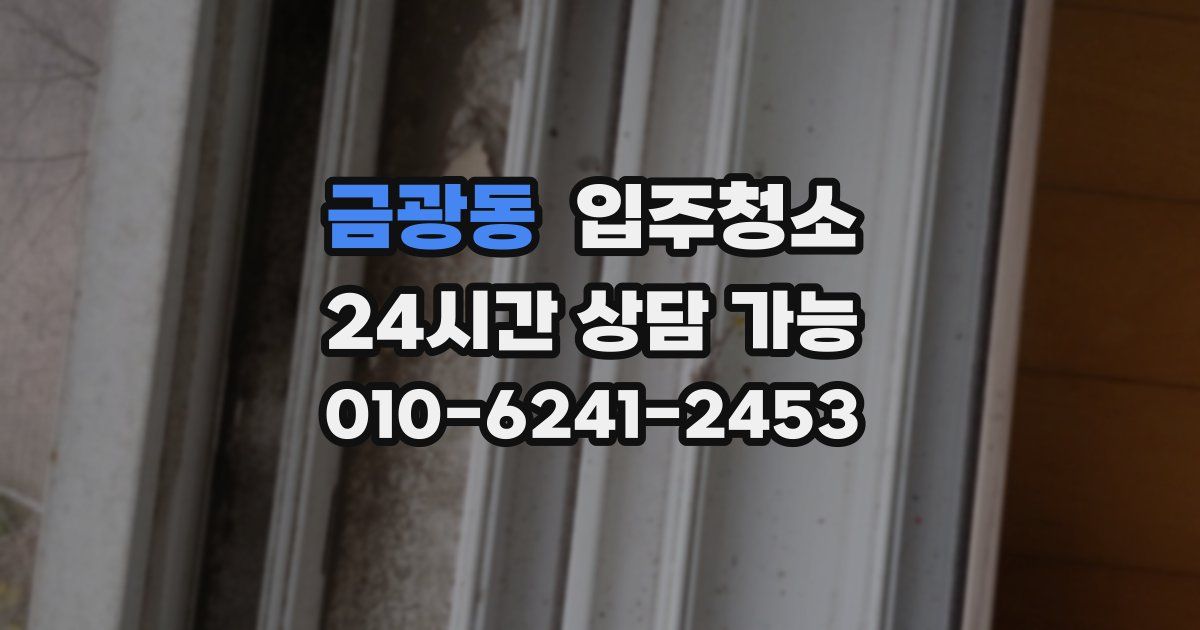 금광동 입주청소