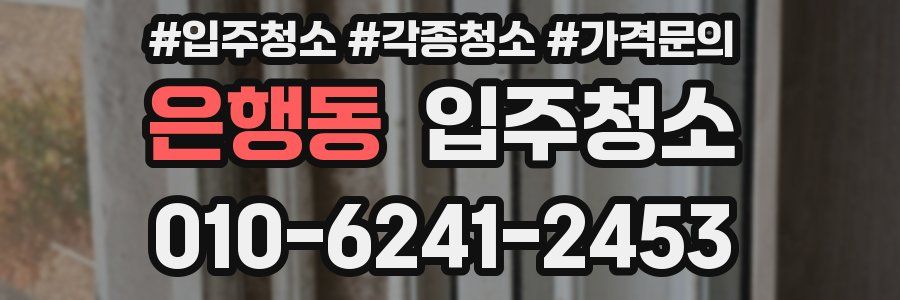 은행동 이사청소